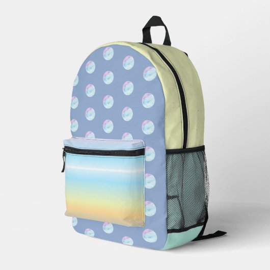 Multicolor-künstlerische Aquarellkreise Bedruckter Rucksack (Rückseitige Ecke Rechts)