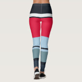 Multicolor Lässige Streifen Leggings (Rückseite)