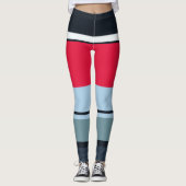 Multicolor Lässige Streifen Leggings (Vorderseite)