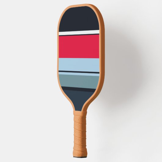 Multicolor-Lässiger Streifen Pickleball Schläger (Links)