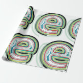 Multicolor Letter E Abstrakt Moderne Typografie Geschenkpapier (Ungerollt)