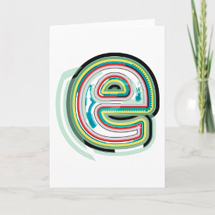 Multicolor Letter E Abstrakt Moderne Typografie Karte