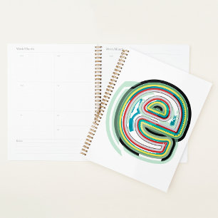Multicolor Letter E Abstrakt Moderne Typografie Planer