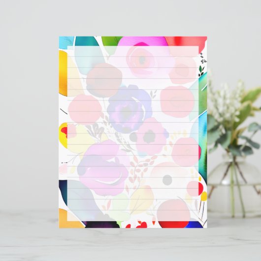 Multicolor, leuchtend blumengesäumt (Stehend Vorderseite)