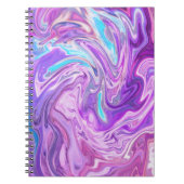 Multicolor Lila Marble Spiral Notebook Notizblock (Vorderseite)