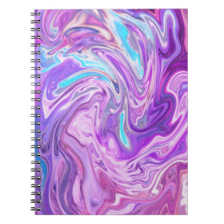 Multicolor Lila Marble Spiral Notebook Notizblock