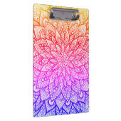 Multicolor-Mandala-Design Original-Kunst Klemmbrett (Rechts)