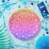 Multicolor-Mandala-Design Original-Kunst Pappteller (Party)