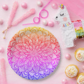 Multicolor-Mandala-Design Original-Kunst Pappteller (Party)