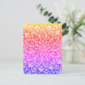 Multicolor-Mandala-Design Original-Kunst  Postkarte (Stehend Vorderseite)