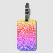 Multicolor-Mandala-Design Originalkunst Gepäckanhänger (Vorderseite Vertikal)