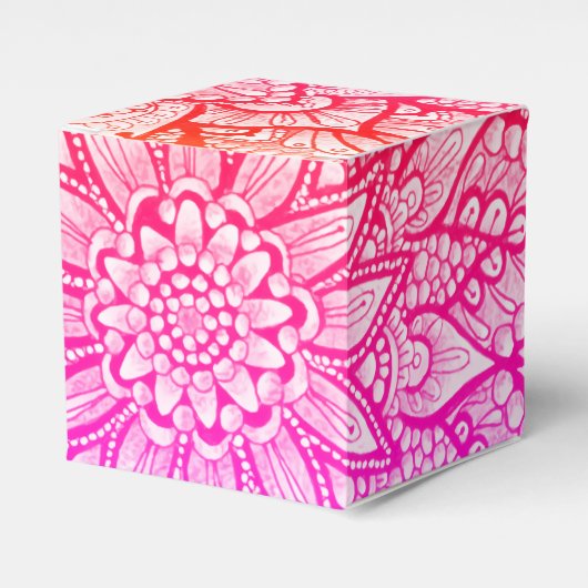Multicolor-Mandala-Design Originalkunst Geschenkschachtel (Vorderseite)