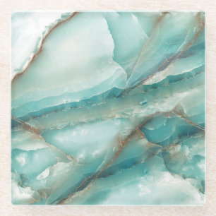 Multicolor-Marmor: Onyx-Glaseffekt. Glasuntersetzer