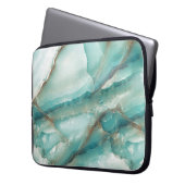 Multicolor-Marmor: Onyx-Glaseffekt. Laptopschutzhülle (Vorderseite Links)