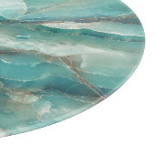 Multicolor-Marmor: Onyx-Glaseffekt. Schneidebrett (Ecke)