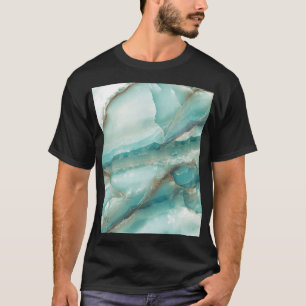 Multicolor-Marmor: Onyx-Glaseffekt. T-Shirt