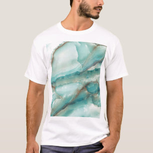 Multicolor-Marmor: Onyx-Glaseffekt. T-Shirt