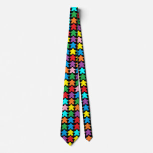 Multicolor Meeples Necktie Krawatte