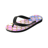 Multicolor Mermaid Scales Kinderbadesandalen (Schrägansicht)