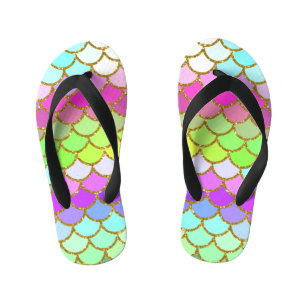 Multicolor Mermaid Scales Kinderbadesandalen