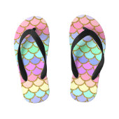 Multicolor Mermaid Scales Kinderbadesandalen (Fußbett)