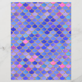 Multicolor Mermaid Scales Scrapbook Paper