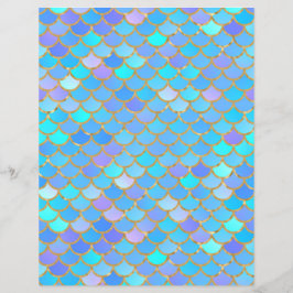 Multicolor Mermaid Scales Scrapbook Paper