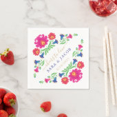 Multicolor Mexican Floral Cocktail Napkin Serviette (Beispiel)