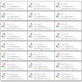 Multicolor Mexican Floral Guest Address Labels (Vorderseite)