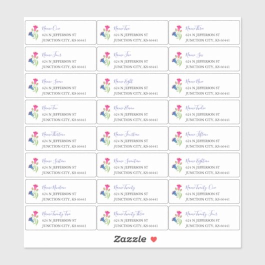 Multicolor Mexican Floral Guest Address Labels (Blatt)