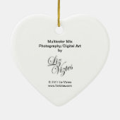 Multicolor Mix Herzdekoration Keramikornament (Hinten)