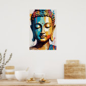 Multicolor Modern Art Buddha Poster (Küche)