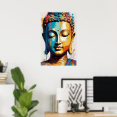 Multicolor Modern Art Buddha Poster (Heimbüro)