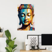 Multicolor Modern Art Buddha Poster (Heimbüro)