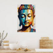 Multicolor Modern Art Buddha Poster (Küche)
