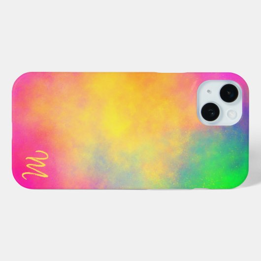 Multicolor Monogram Phone Case (Rückseite (Horizontal))