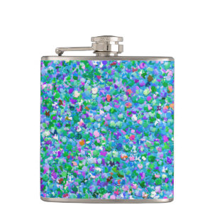 Multicolor Mosaic Modern Grit Glitzer #2 Flachmann