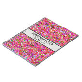 Multicolor Mosaic Modern Grit Glitzer #4 Notizblock (Linke Seite)