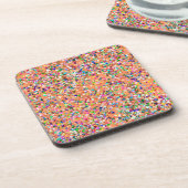 Multicolor Mosaic Modern Grit Glitzer #4 Untersetzer (Linke Seite)