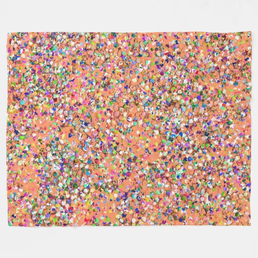 Multicolor Mosaic Modern Grit Glitzer #5 Fleecedecke (Vorderseite (Horizontal))
