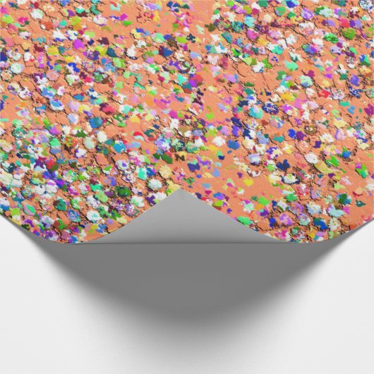 Multicolor Mosaic Modern Grit Glitzer #5 Geschenkpapier (Ecke)