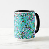 Multicolor Mosaic Modern Grit Glitzer #7 Tasse (VorderseiteRechts)