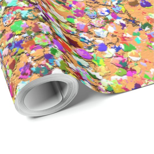 Multicolor Mosaic Modern Grit Glitzer #9 Geschenkpapier (Rolleneckpunkt)