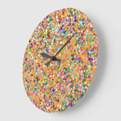 Multicolor Mosaic Modern Grit Glitzer #9 Große Wanduhr (Winkel)