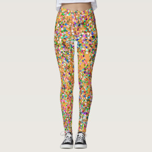 Multicolor Mosaic Modern Grit Glitzer #9 Leggings