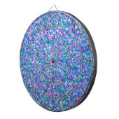 Multicolor Mosaic Modern Grit Glitzer Dartscheibe (Vorderseite rechts)