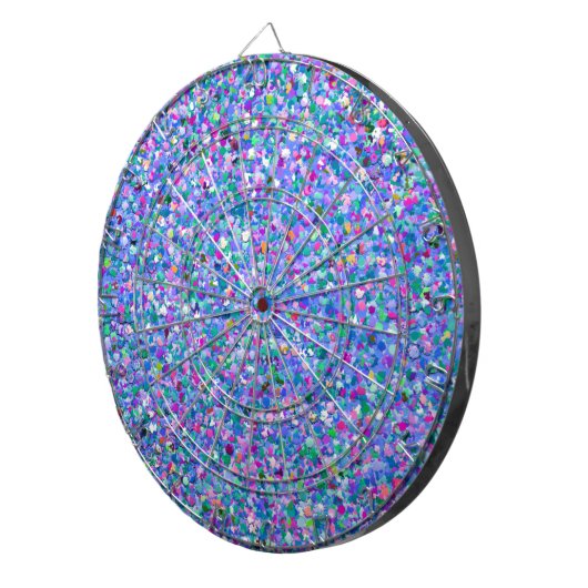 Multicolor Mosaic Modern Grit Glitzer Dartscheibe (Vorderseite rechts)