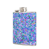 Multicolor Mosaic Modern Grit Glitzer Flachmann (Links)