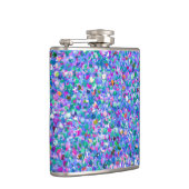 Multicolor Mosaic Modern Grit Glitzer Flachmann (Rechts)