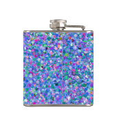 Multicolor Mosaic Modern Grit Glitzer Flachmann (Rückseite)